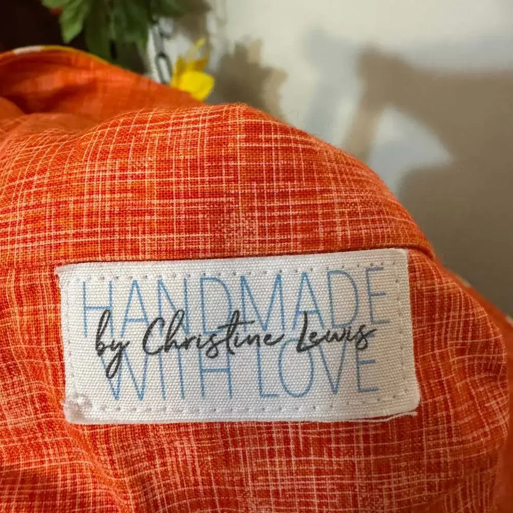 Handmade Cotton Tote Bag with Autumn Leaves Pattern